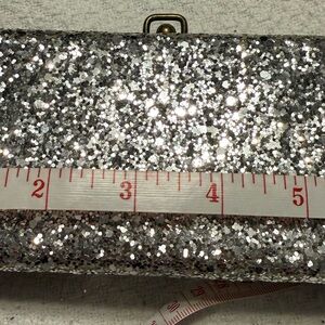 J Crew glitter clutch